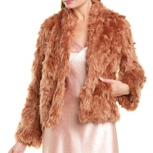 VINCE teddy bear fuzzy plush faux fur jacket Coat